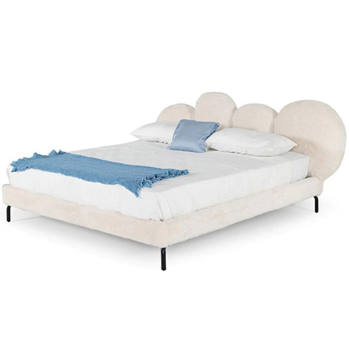Finley Bed Without Storage | King | Beige Fabric
