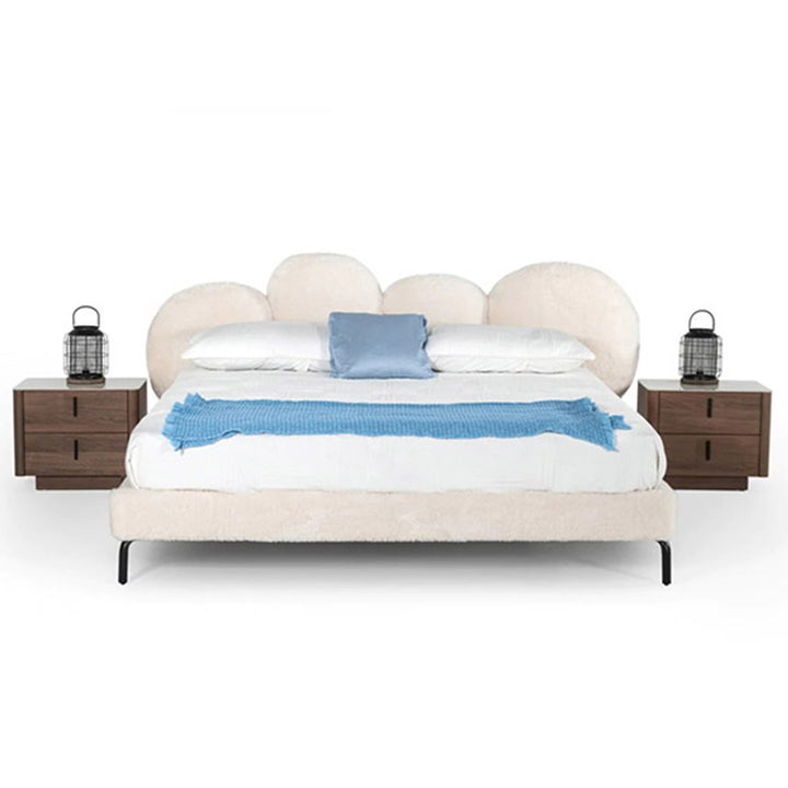 Finley Bed Without Storage | King | Beige Fabric