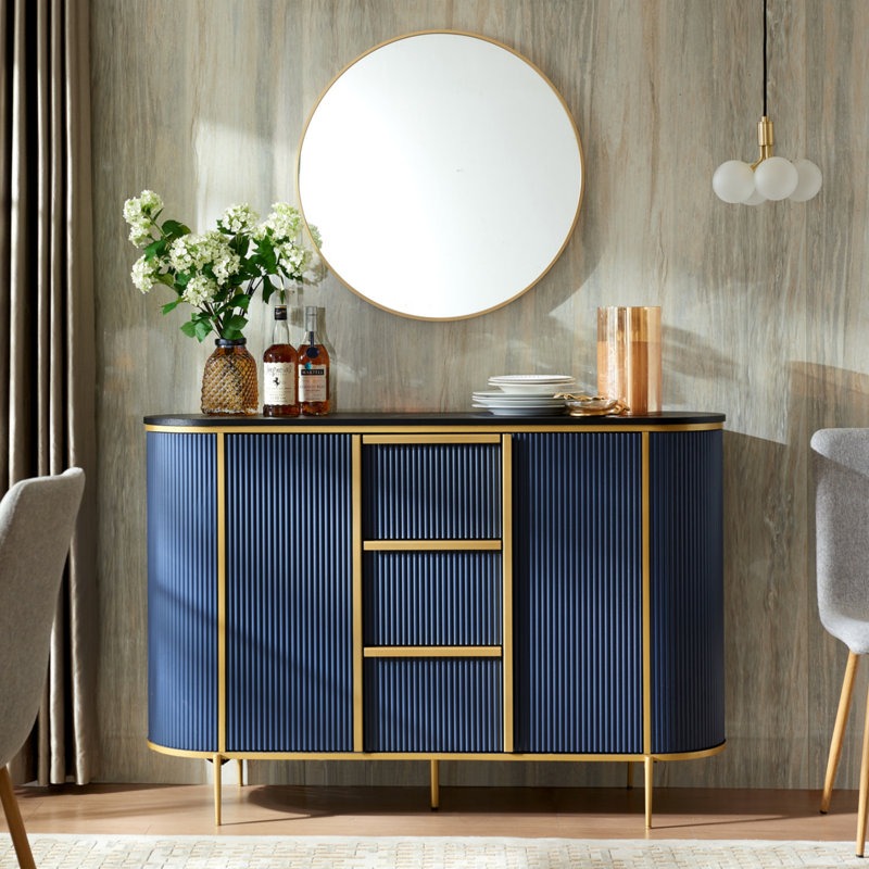 Luxury large sideboard with golden legs