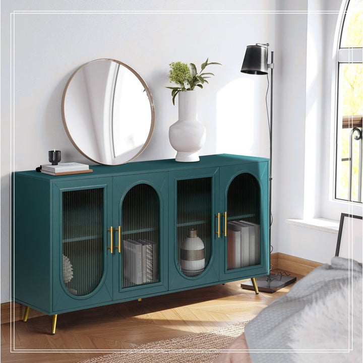 Side view of Green Tenzo Sideboard