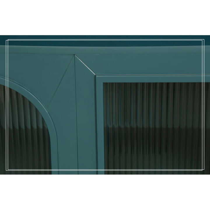 four arched fluted glass doors of entrance  sideboard