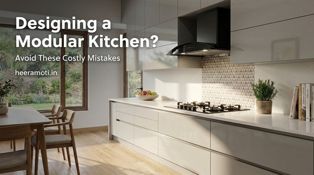 Real-life modular kitchen with bright counters, smart storage, and practical layout showing tips to avoid costly kitchen mistakes.