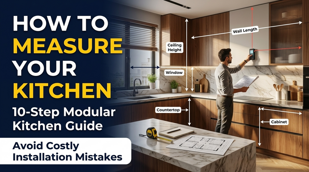 How to measure your kitchen accurately for a modular kitchen design
