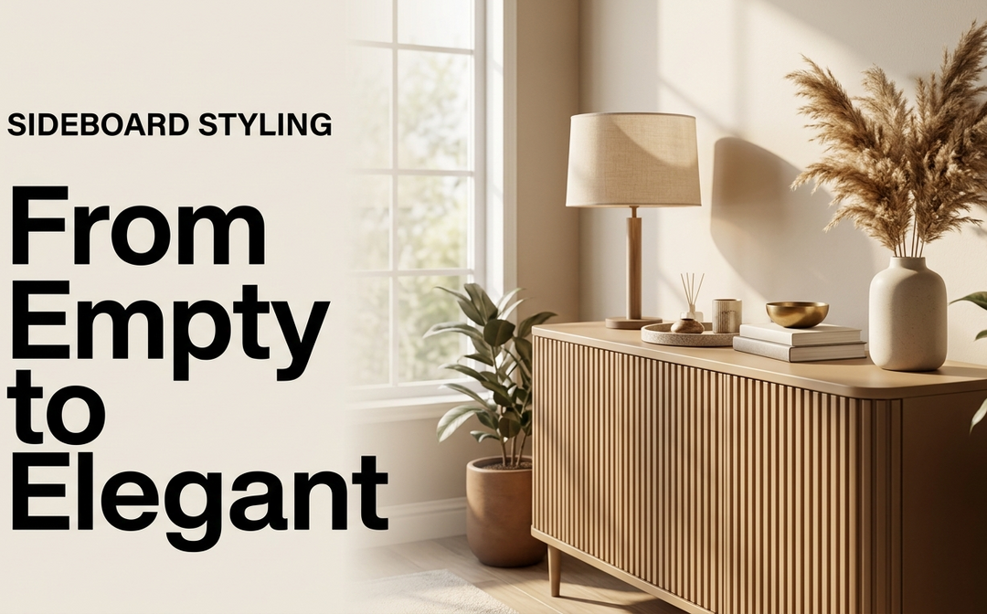 sideboard styling thumbnail with modern decor in Indian home