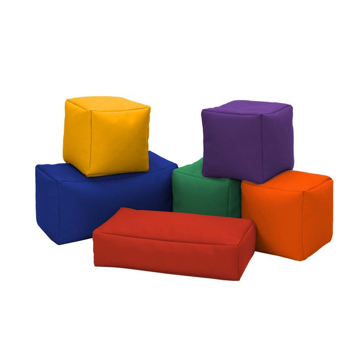Moo Softpay Block Playset 6-Piece Purple|Red|Blue