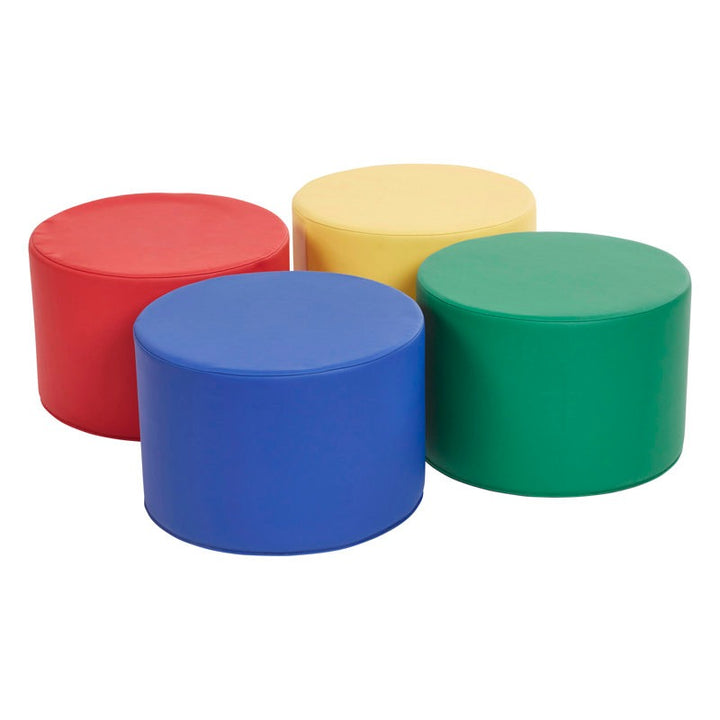 Throm Softplay Seating Block Playset 4-Piece Red|Blue