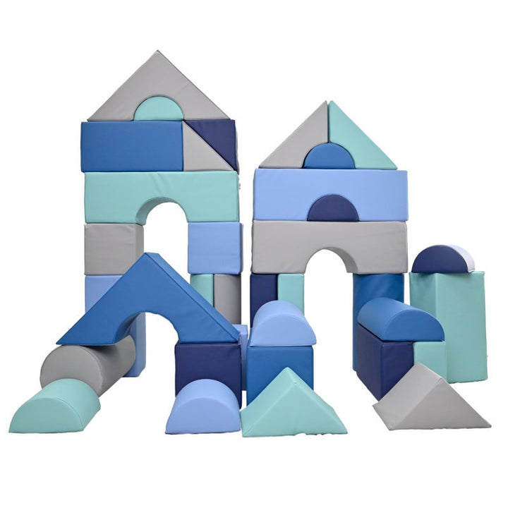 Mody Softplay Blocks- 35 Piece Blue | Green | Teal