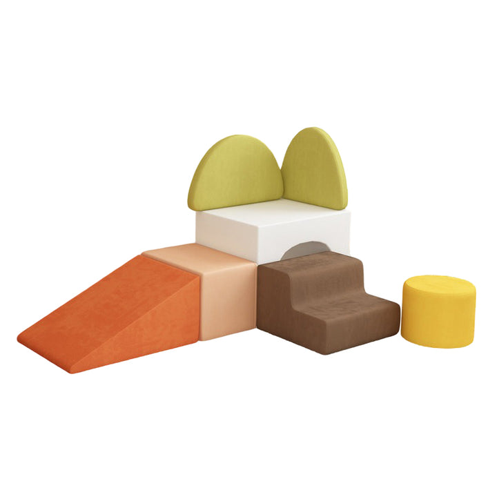 Tear Softplay Climber Playset 7-Piece Orange|Brown|Pink