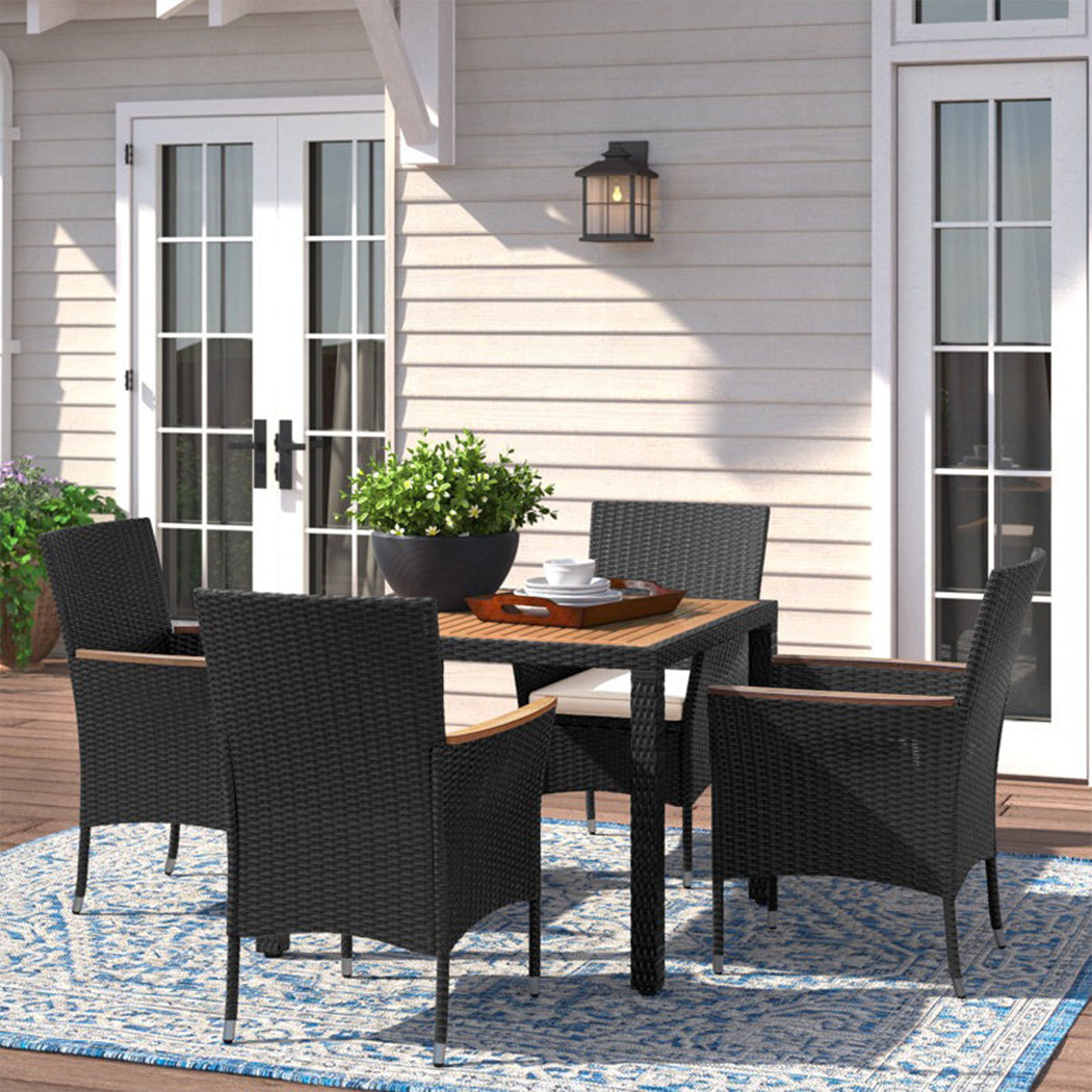 Coll 4- Seaters Square Outdoor Dining Table Set