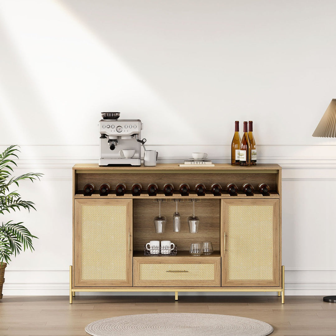 Yuna Tall Bar Cabinet | Natural