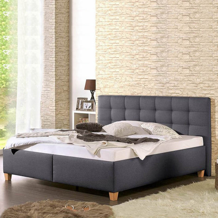 Unum Bed Without Storage | King | Navy Blue Fabric