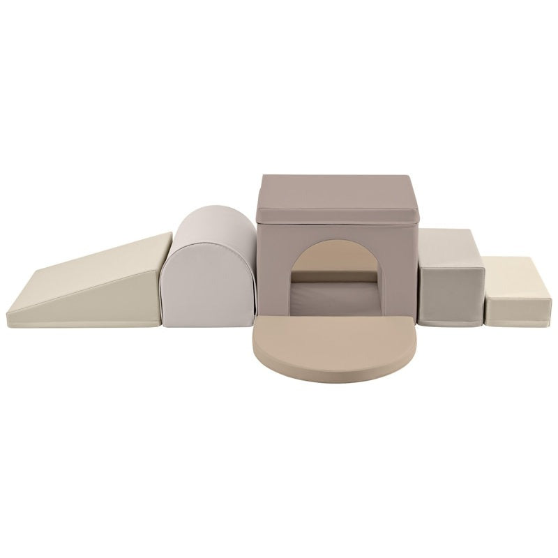 Mebble Softplay Climber Playset 7-Piece Set Brown