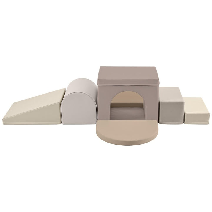 Mebble Softplay Climber Playset 7-Piece Set Brown