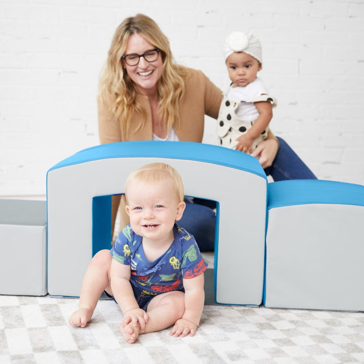 Jao Softplay Tunnel Playset 2-Piece White|Blue