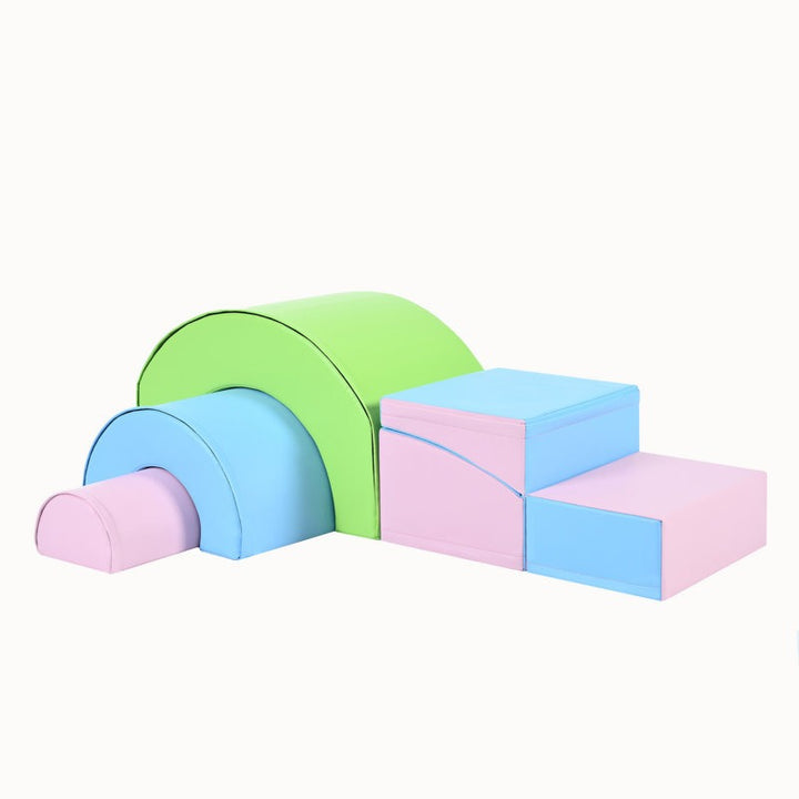 Nara Softplay Climber Playset 5-Piece Blue|Green|Pink