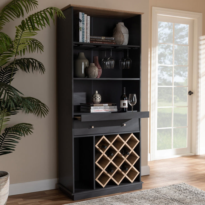 Nisto Tall Bar Unit | Black