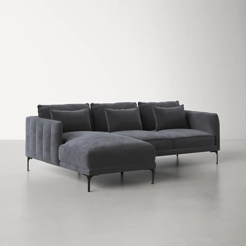 Aziel L shape Sofa | Grey | Facing Left