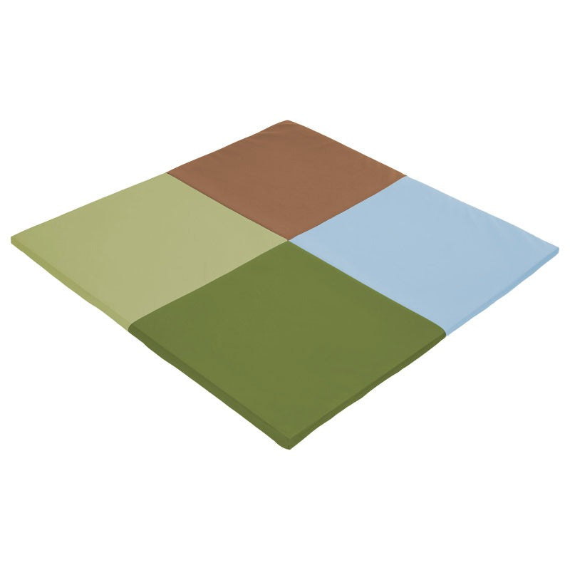 Squares Softplay Activity Mat 4-Piece Set Brown|Green|Blue
