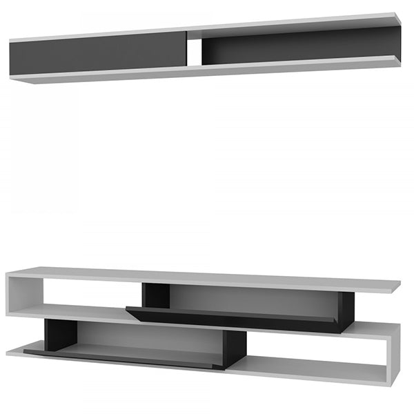 2 Part TV Stand | White & Black