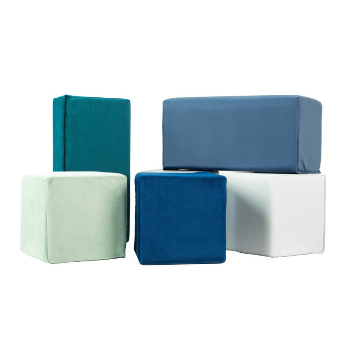Gans Softplay Block Playset 6-Piece  White|Blue
