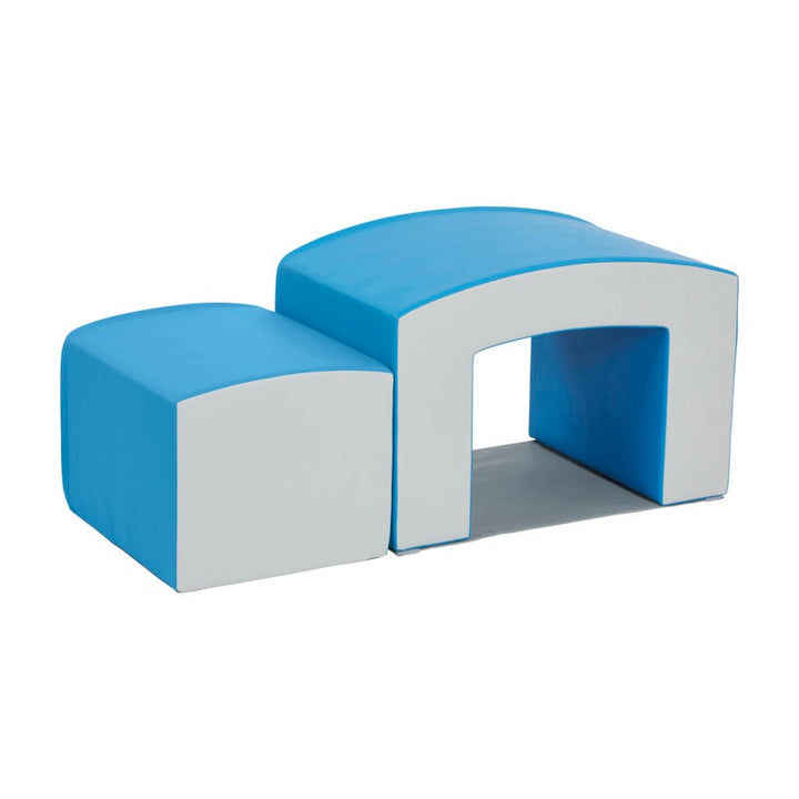 Jao Softplay Tunnel Playset 2-Piece White|Blue