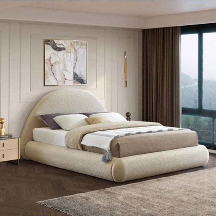 Quartz Bed Without Storage | King | Beige Fabric