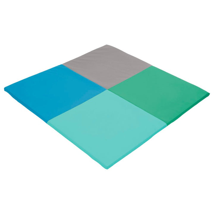 Squares Softplay Activity Mat 4-Piece Set Grey|Green|Blue