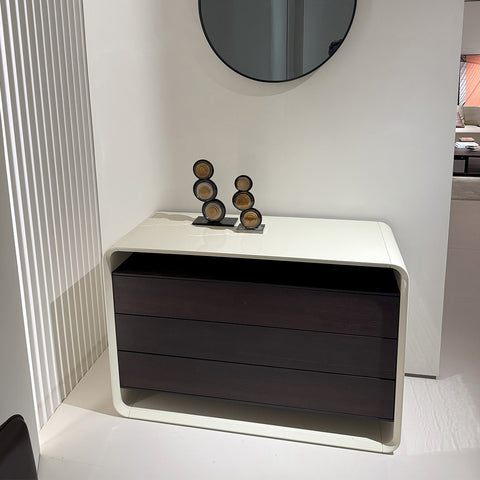 Modern white and brown cabinet