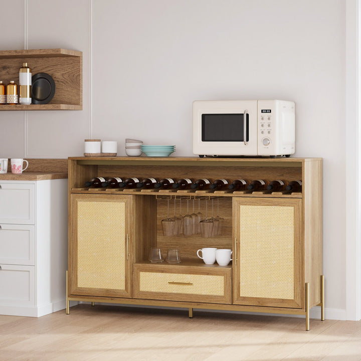 Yuna Tall Bar Cabinet | Natural