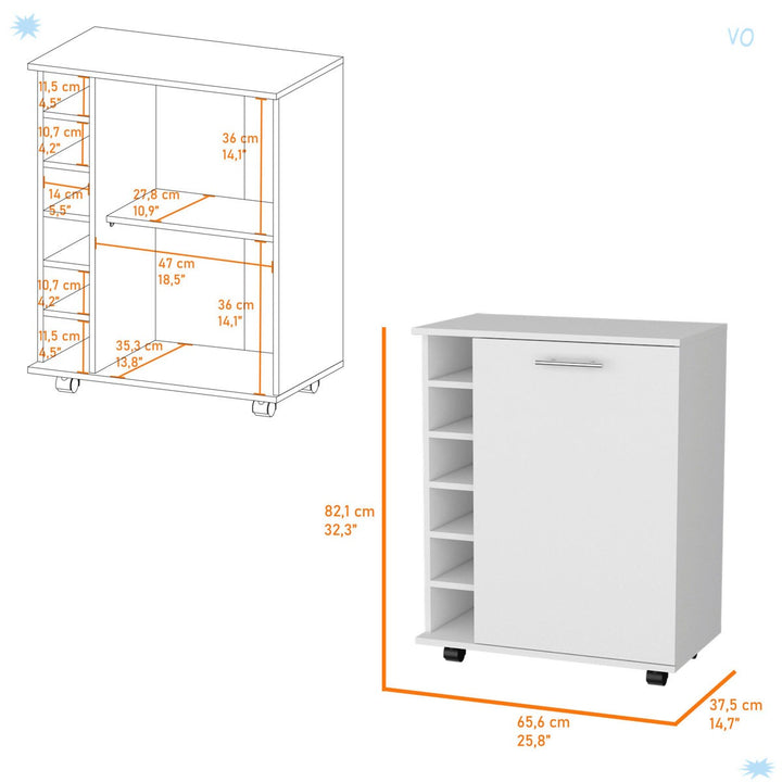 Mei Bar Cabinet | White