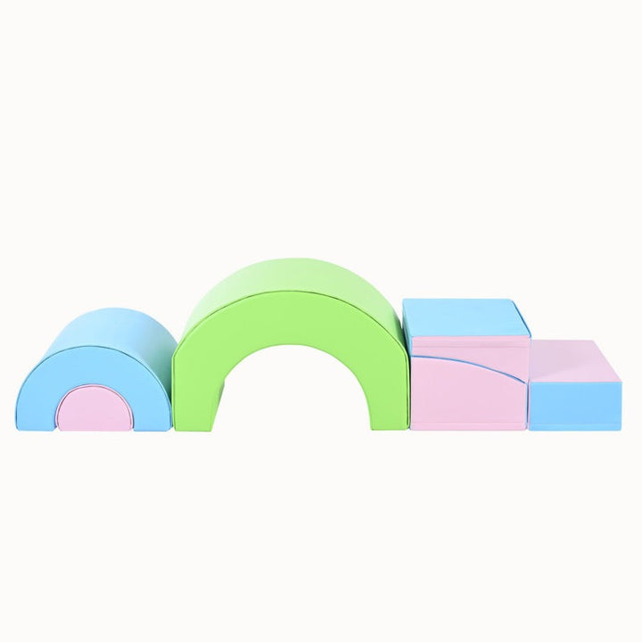 Nara Softplay Climber Playset 5-Piece Blue|Green|Pink