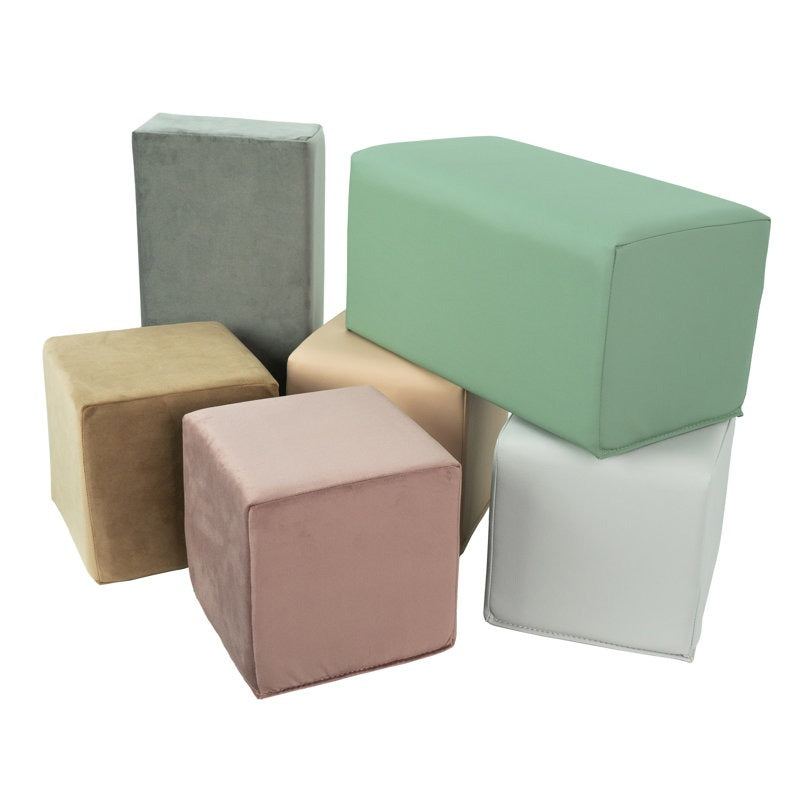 Gans Softplay Block Playset 6-Piece Green|Brown