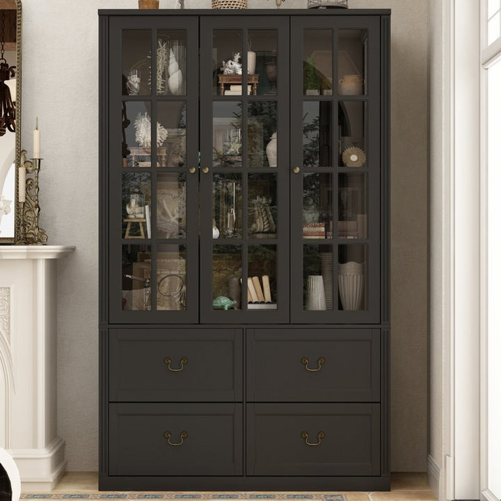 Haruto Tall Crockery Unit | Black