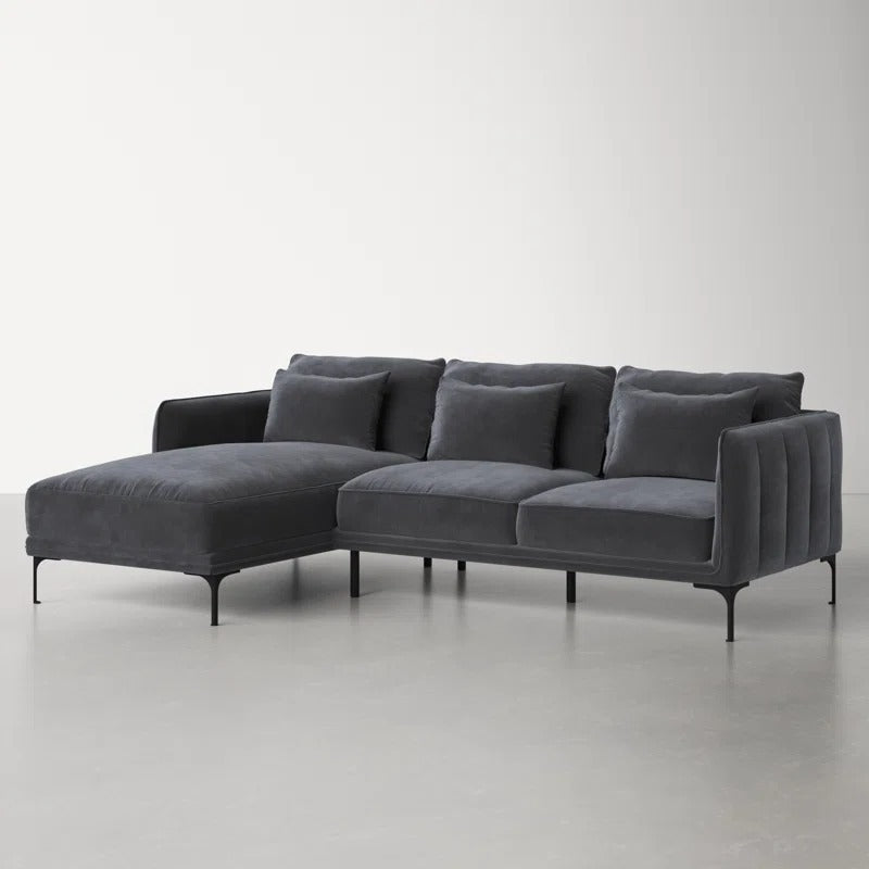 Aziel L shape Sofa | Grey | Facing Left