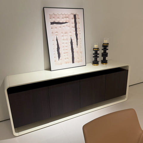 White and brown sideboard