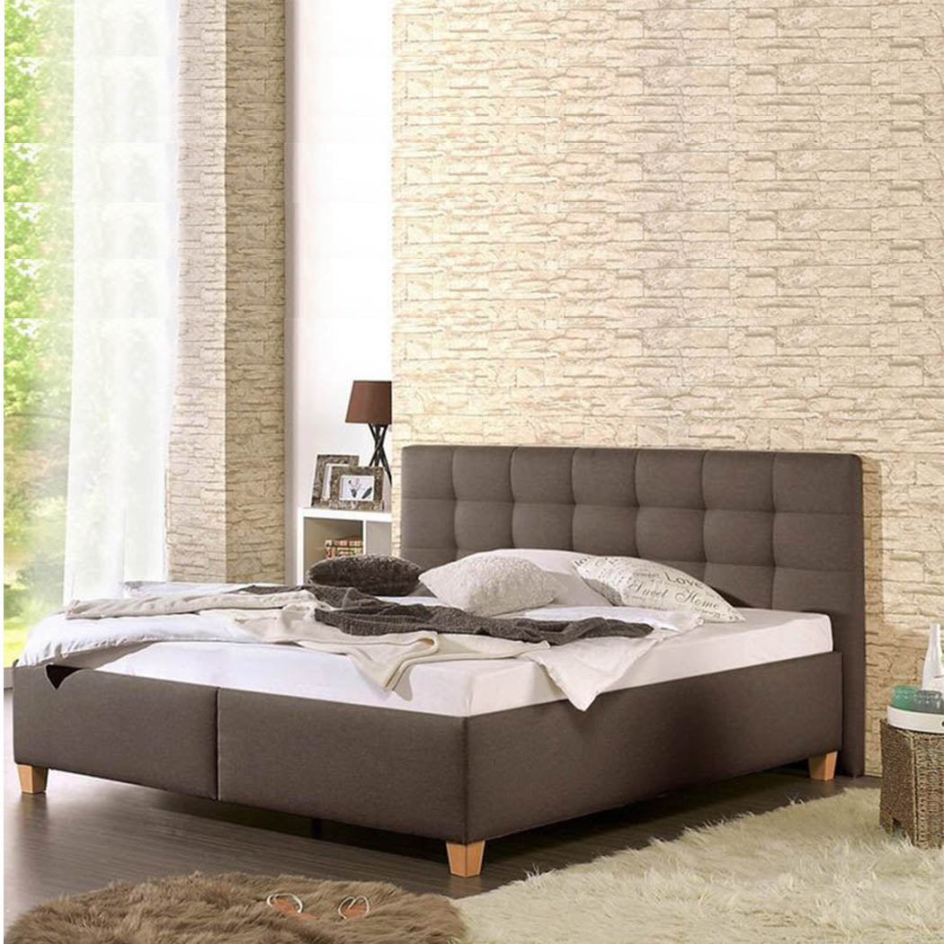 Unum Bed Without Storage | King | Dark Brown Fabric