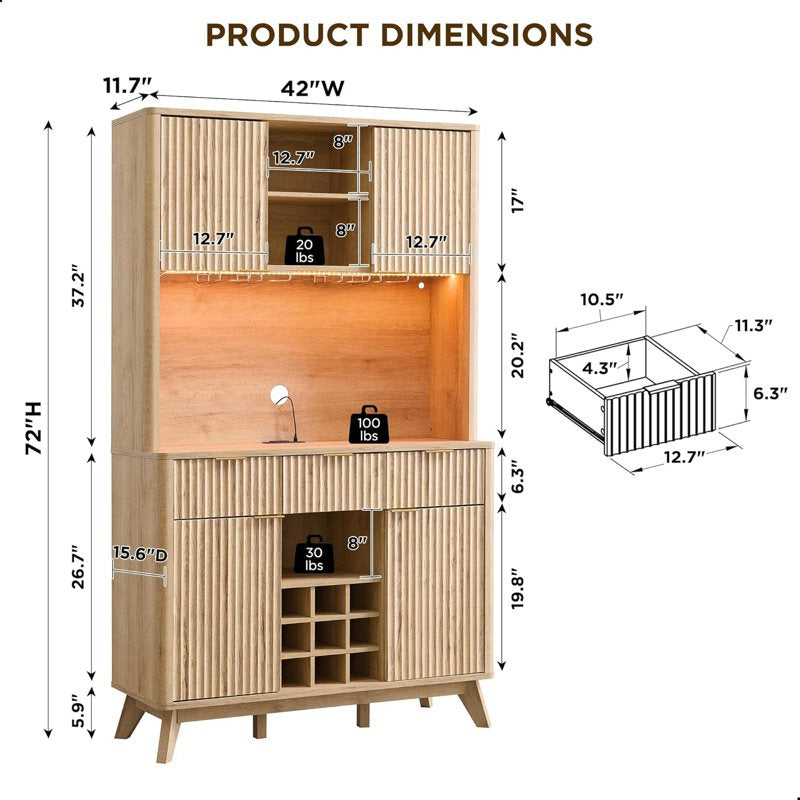 Aiko Tall Bar Unit | Natural