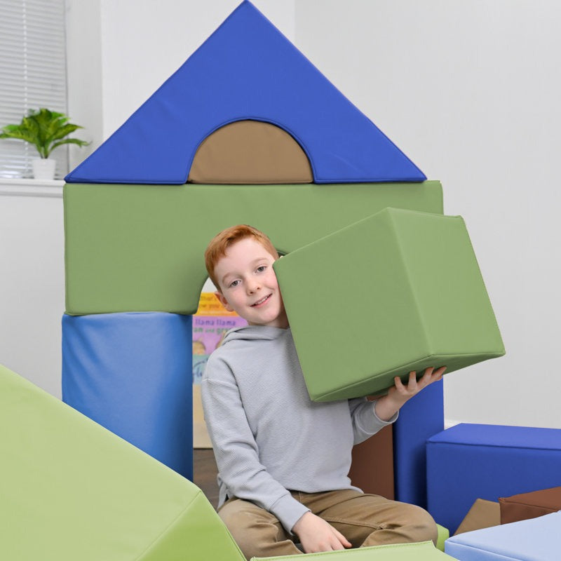 Mody Softplay Blocks - 35 Piece Blue| Green | Brown