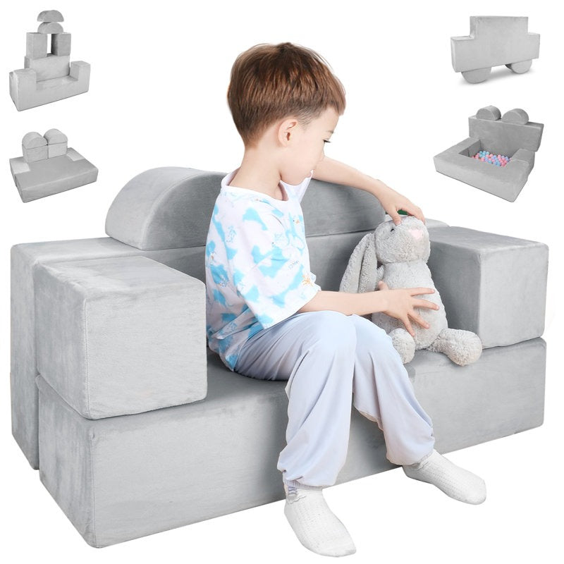 Nehu Softplay Block Playset 6 Piece Grey