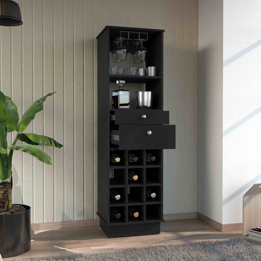 Reina Tall Bar Unit | Black