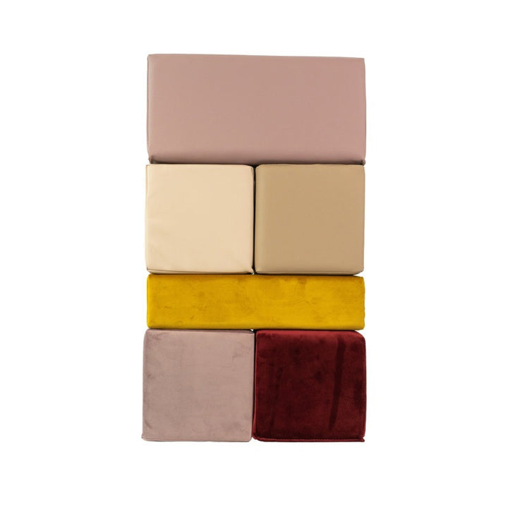 Gans Softplay Block Playset 6-Piece Beige|Red