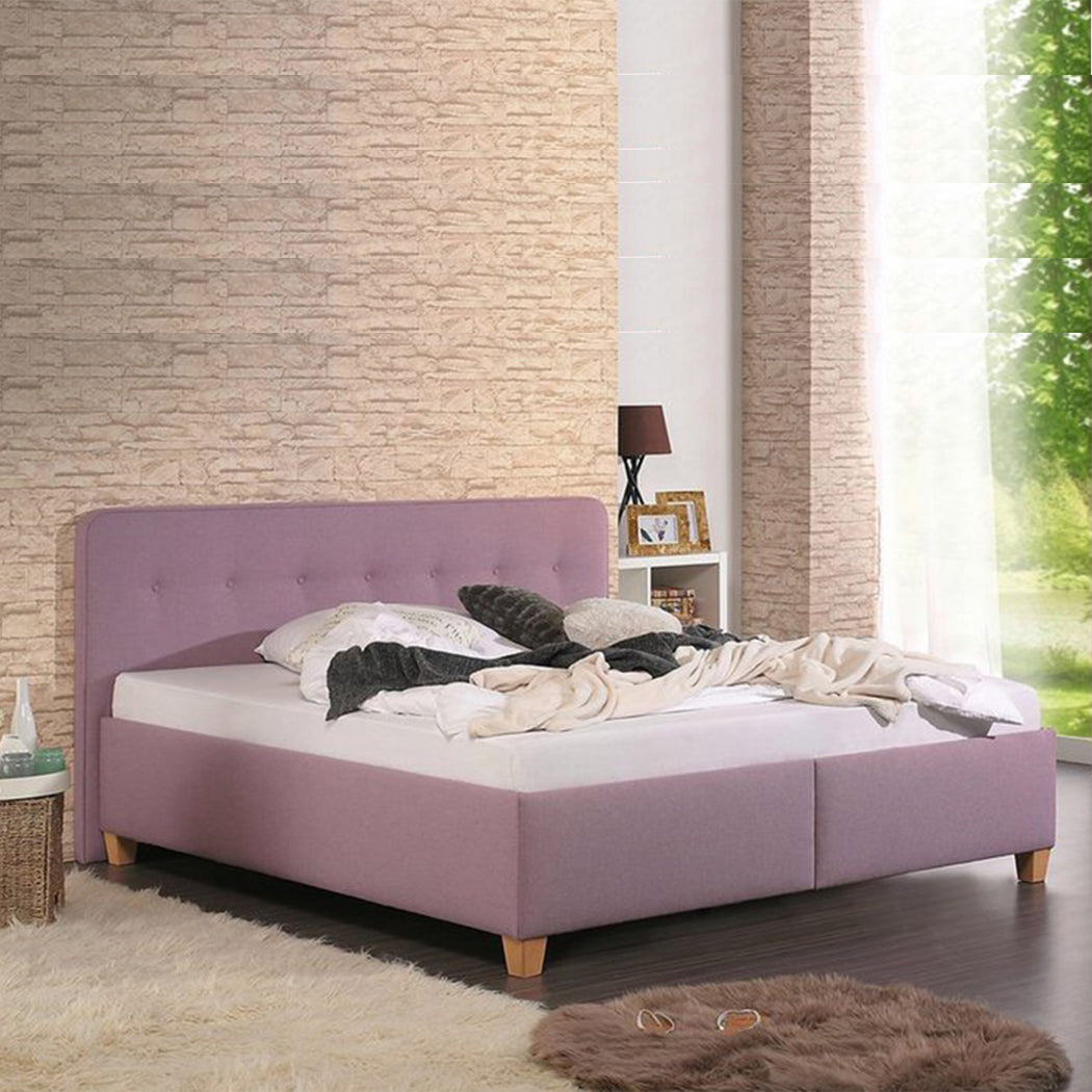 Agua Bed Without Storage | Queen | Hot Pink Fabric Upholstery