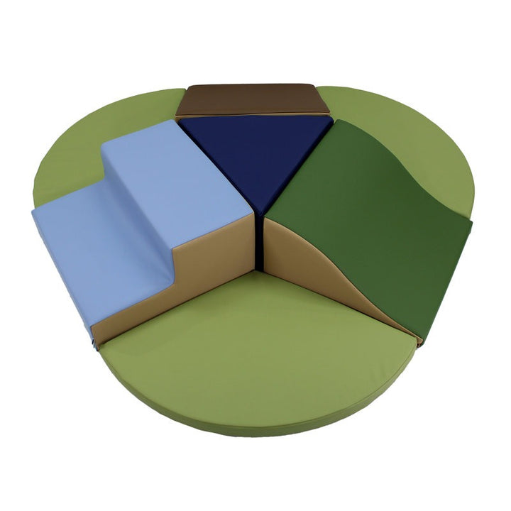 Pals Softplay Climber Playset 7-Piece  Brown|Blue| Green