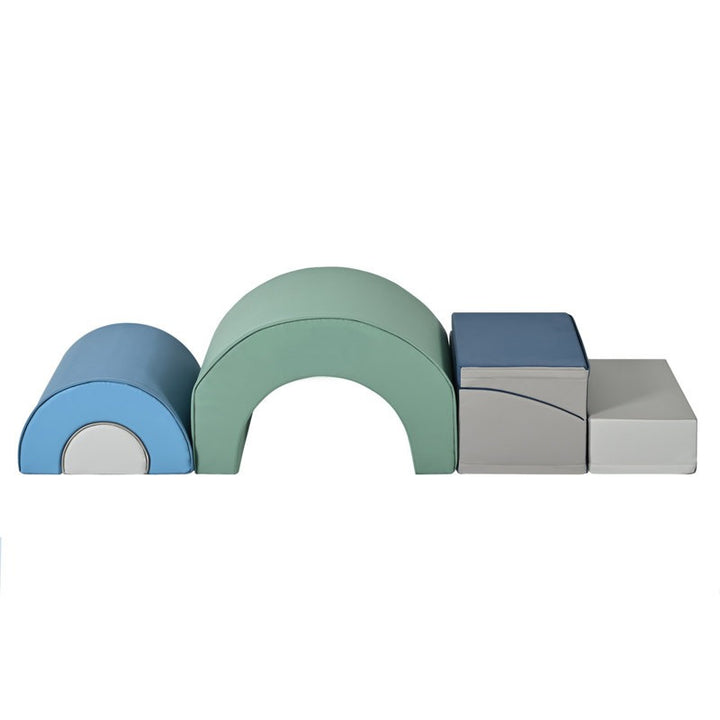 Nara Softplay Climber Playset 5-Piece Green|Blue|Grey