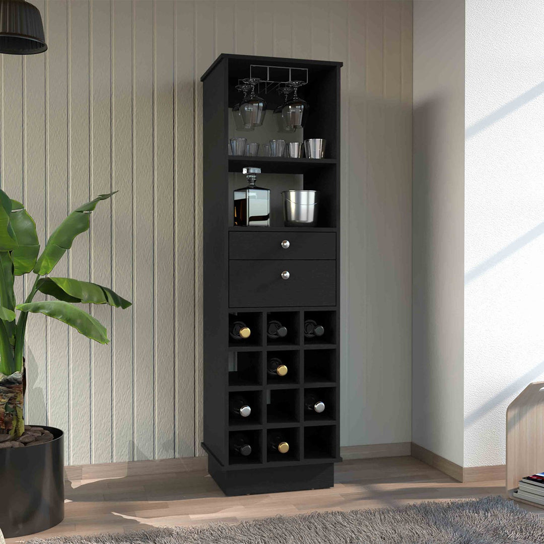 Reina Tall Bar Unit | Black