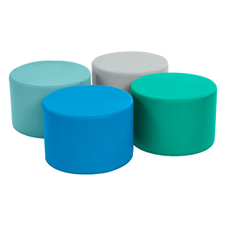 Throm Softplay Seating Block Playset 4-Piece Grey|Blue