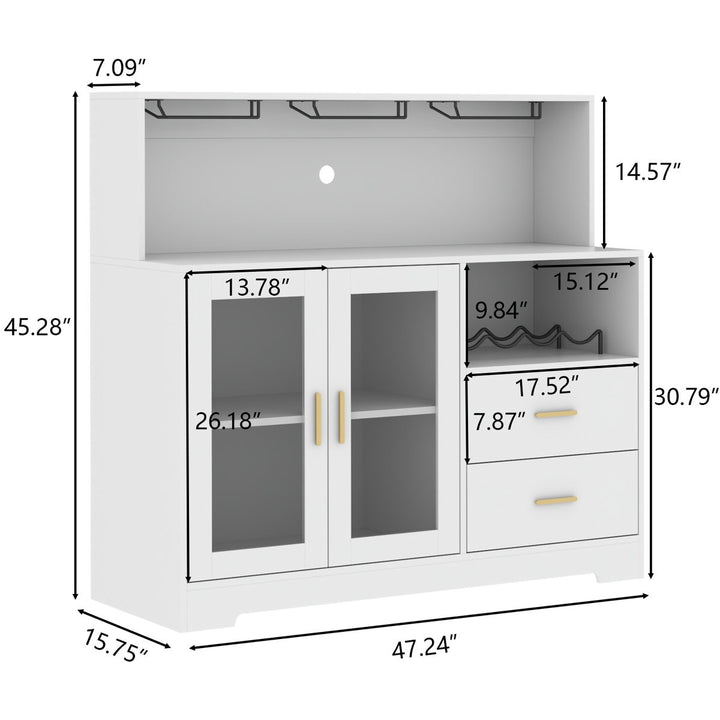 Ayaka Bar Cabinet | White