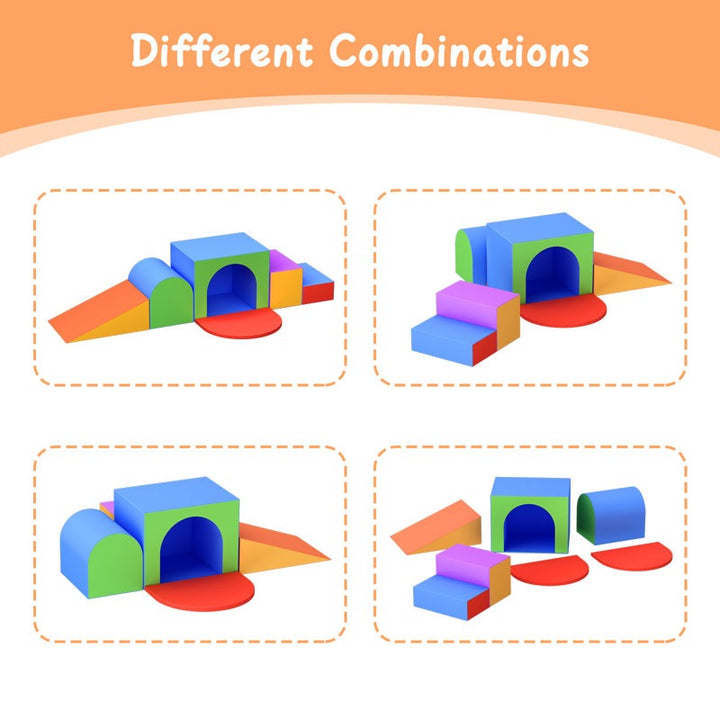 Pebble Softplay Climber Playset 7-Piece Set