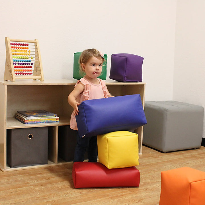 Moo Softpay Block Playset 6-Piece Purple|Red|Blue