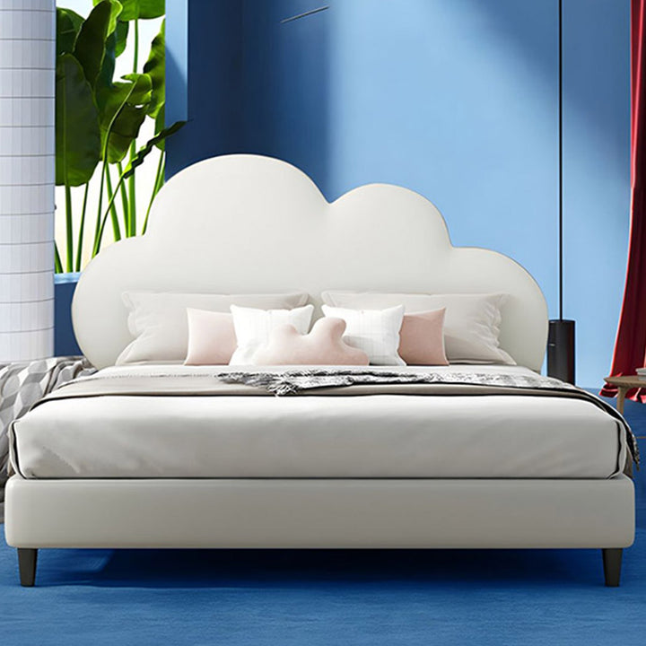 Brady Bed Without Storage | King | Off-White Fabric